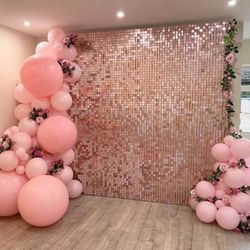 Pink Shimmer Sequence Wall 