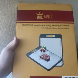 Guanci Double Sided Stainless Steel Cutting Board 14”x9.6” 