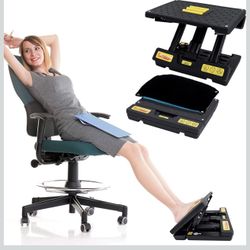 Footrest for Under Desk, Height Adjustable Footrest