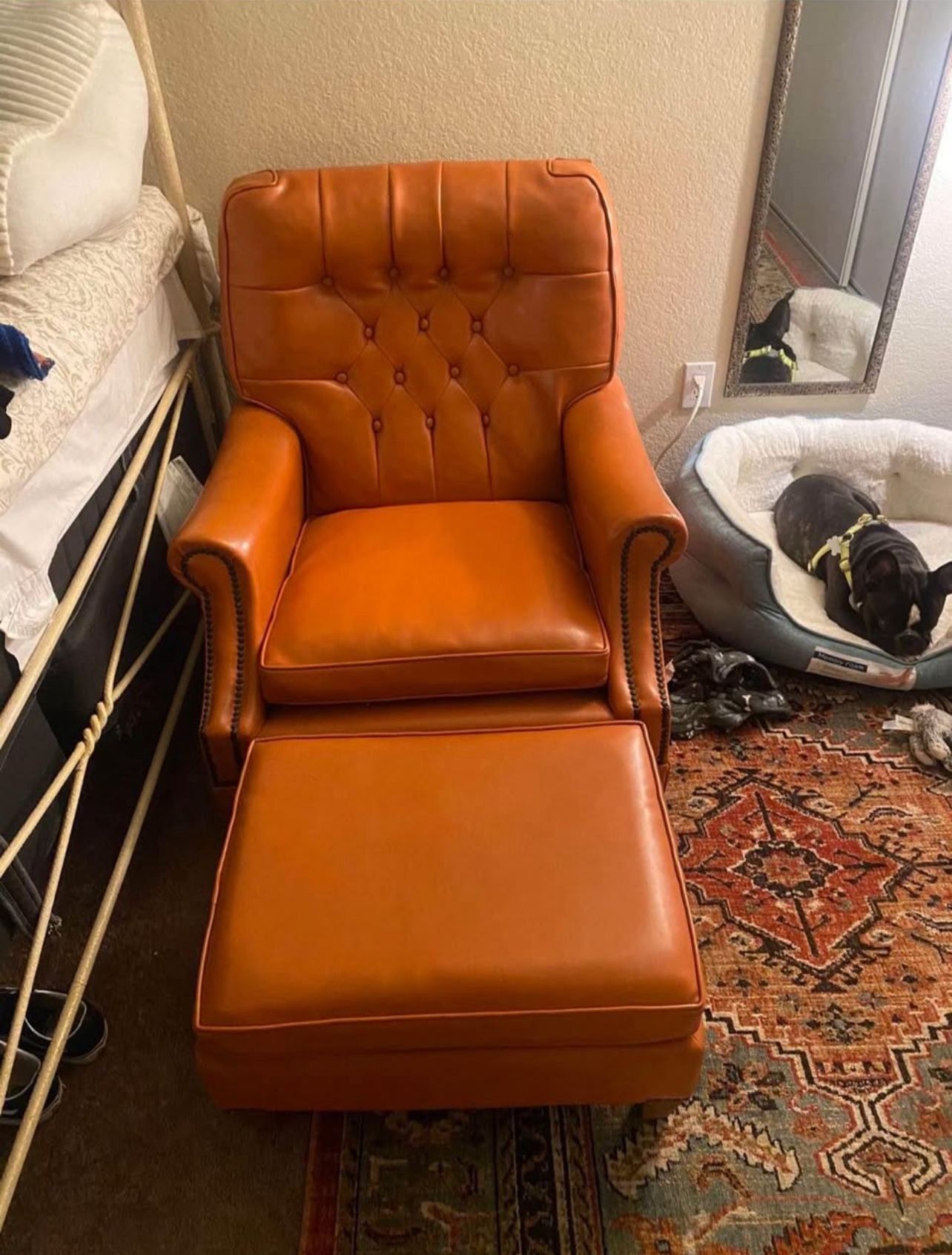 Vintage Chair/Ottoman