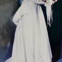 Silk wedding dress