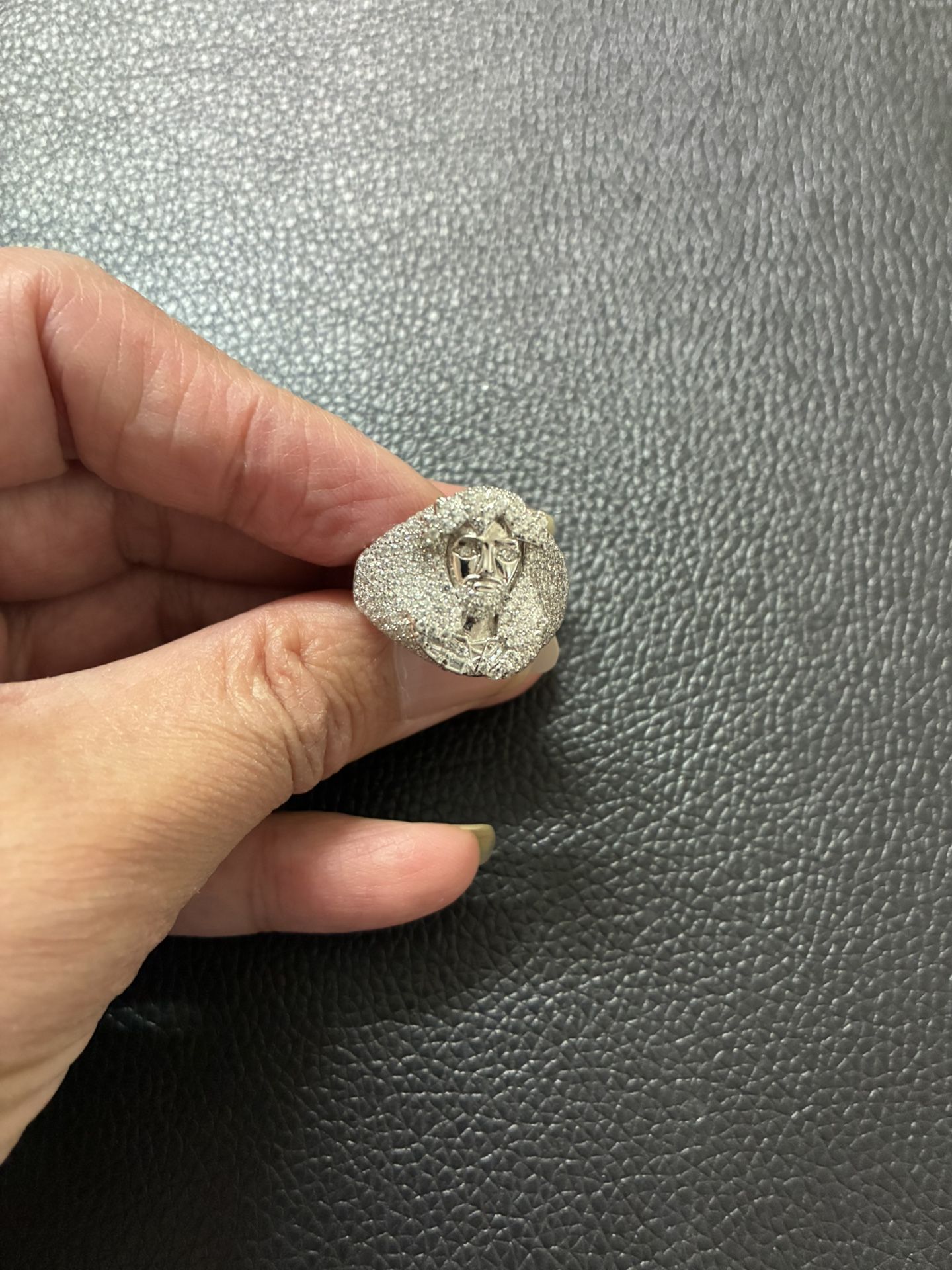 925 Sterling Silver Jesus Ring 