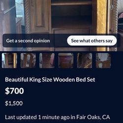 King -5 Piece Real Wood Bedroom Set 