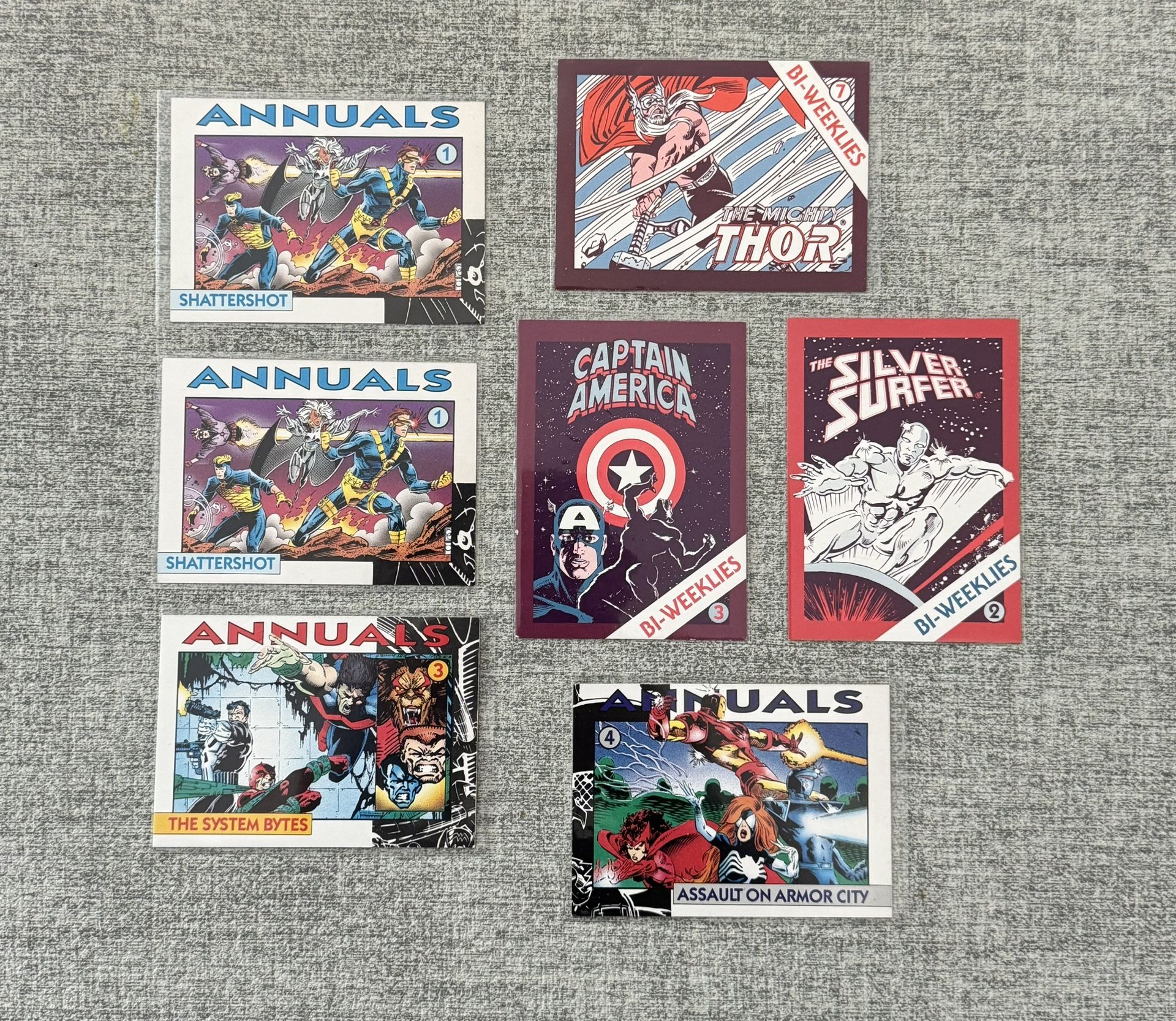 Vintage 1993 Marvel Annuals Cards