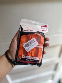Orange Braided Data Cable