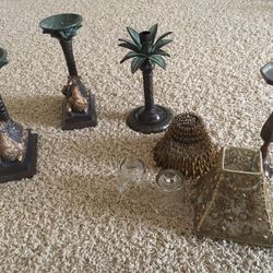 Metal candle holders different models never used open box