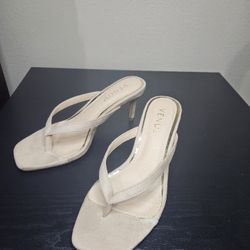 Beige Venus Strapless Heels 