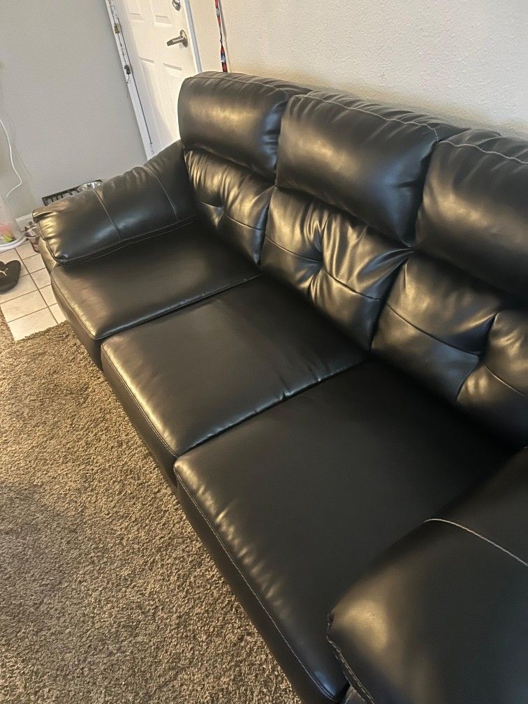 Black Leather Couch