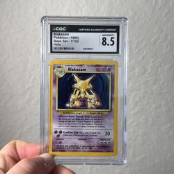 Alakazam base set holo cgc 8.5
