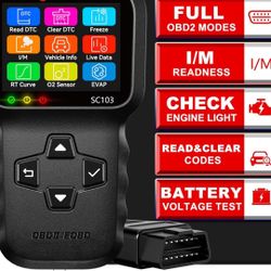 OBD2 Scanner Live Data Professional Mechanic Enhanced Check Engine Code Reader with Charging System Test Reset OBDII Car Diagnostic Scan Tools for All