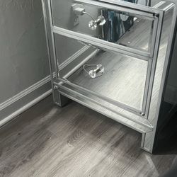 2 Glass Nightstand