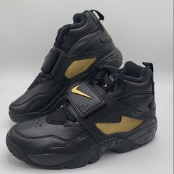 HV5788-001 Nike Air Diamond Turf Signing Day Shoes Black Gold Men's Size US 7.5