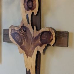 Beautiful Carved Wooden Wall Hanging Cross