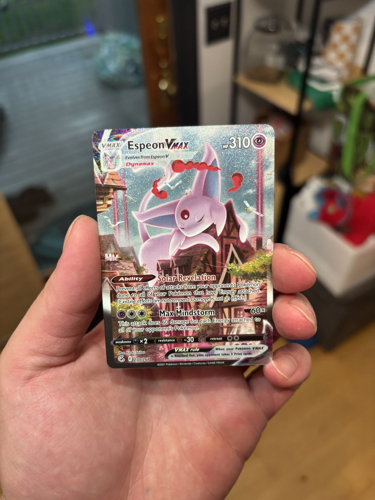 Espeon VMAX (Alternate Art Secret) 270/264 Swsh08: Fusion Strike Holo