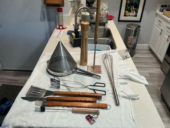 Bulk Kitchen Tool Set - Chinois Strainer, Whisk, Grinder, BBQ Tools