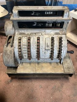 Narizonal cash register works for man cave store decor antique