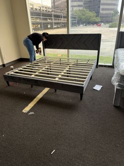 New King Size Platform Bed Frame 