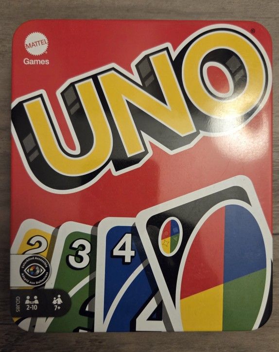 Uno Tin Card Game New Mattel