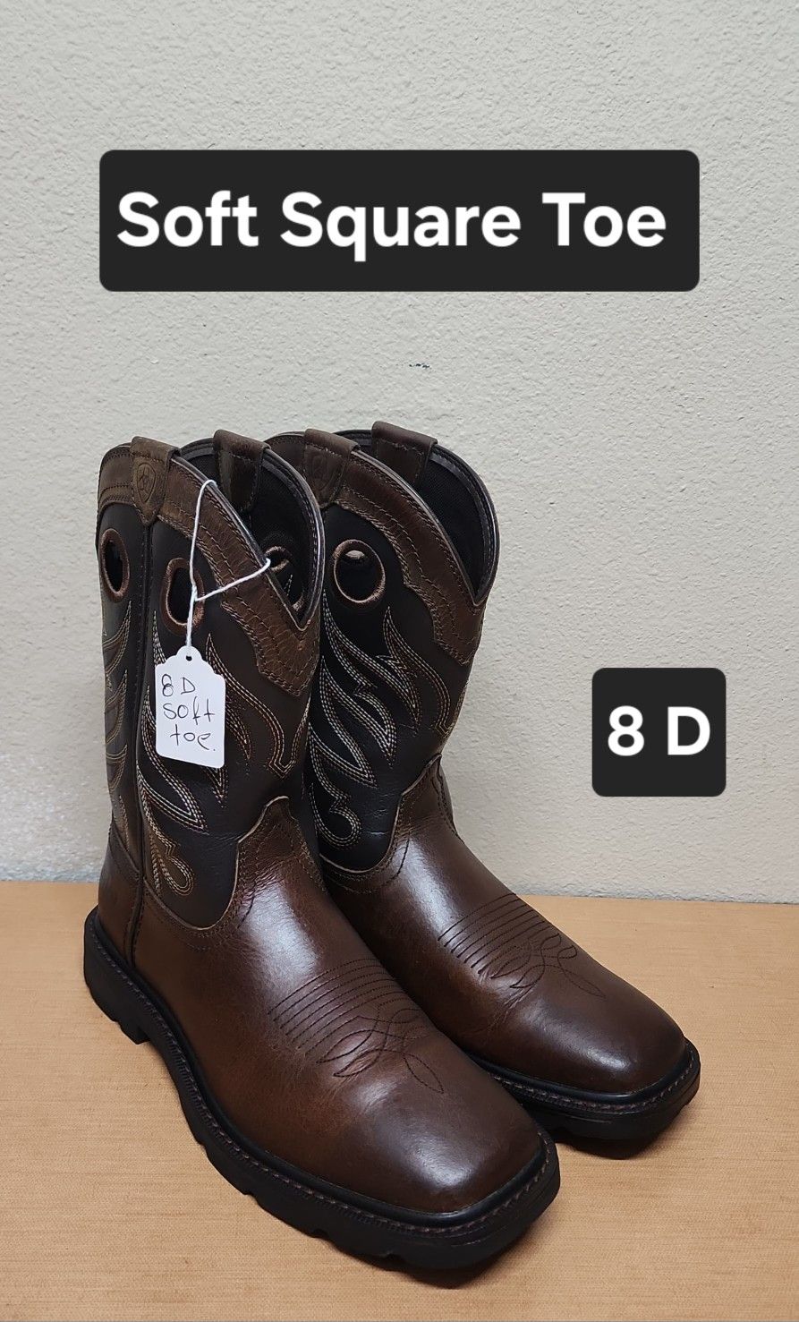 Ariat Work Boot Size 8 D SOFT SQUARE TOE