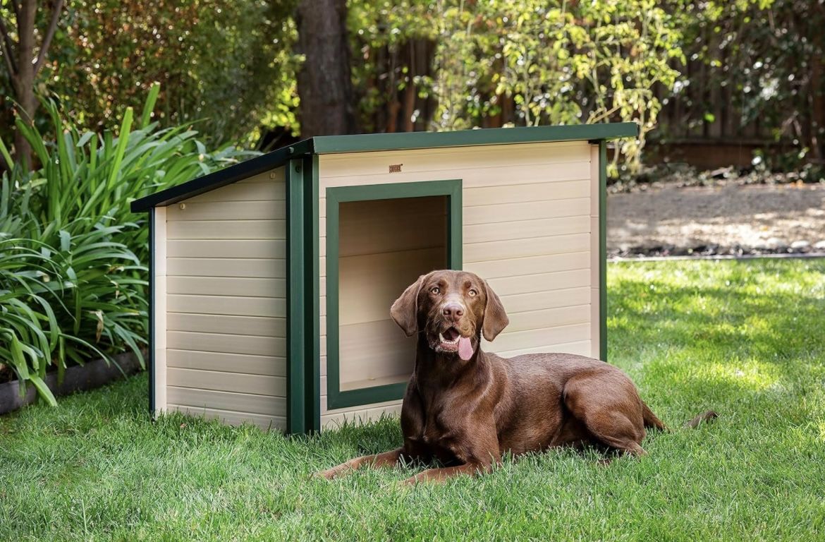 ECOFLEX Lodge Style Dog House - X Large Color Maple