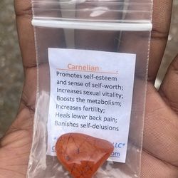 Polished Carnelian crystal