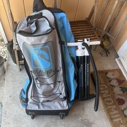 🏄‍♂️ BLACKFIN Paddle Board Bag + Dual-Action Pump – $35 OBO #024  Description: Heavy-duty BLACKFIN travel bag for inflatable paddle boards — built to