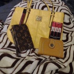 Flirty Fun Yellow Fall Colors Anne Klein Handbag
