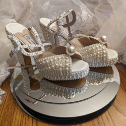 Pearl Heels Wedding Shoes 