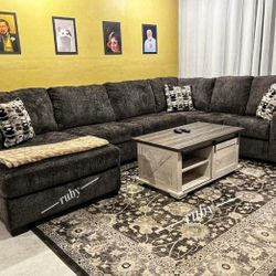 Dark Gray U Shape Modular Sectional Couch With Chaise| 39$ Down Payment 💥 Color Options Showroom İn Stock 