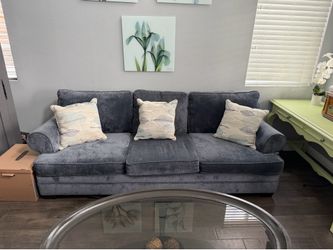 blue couch & chair!