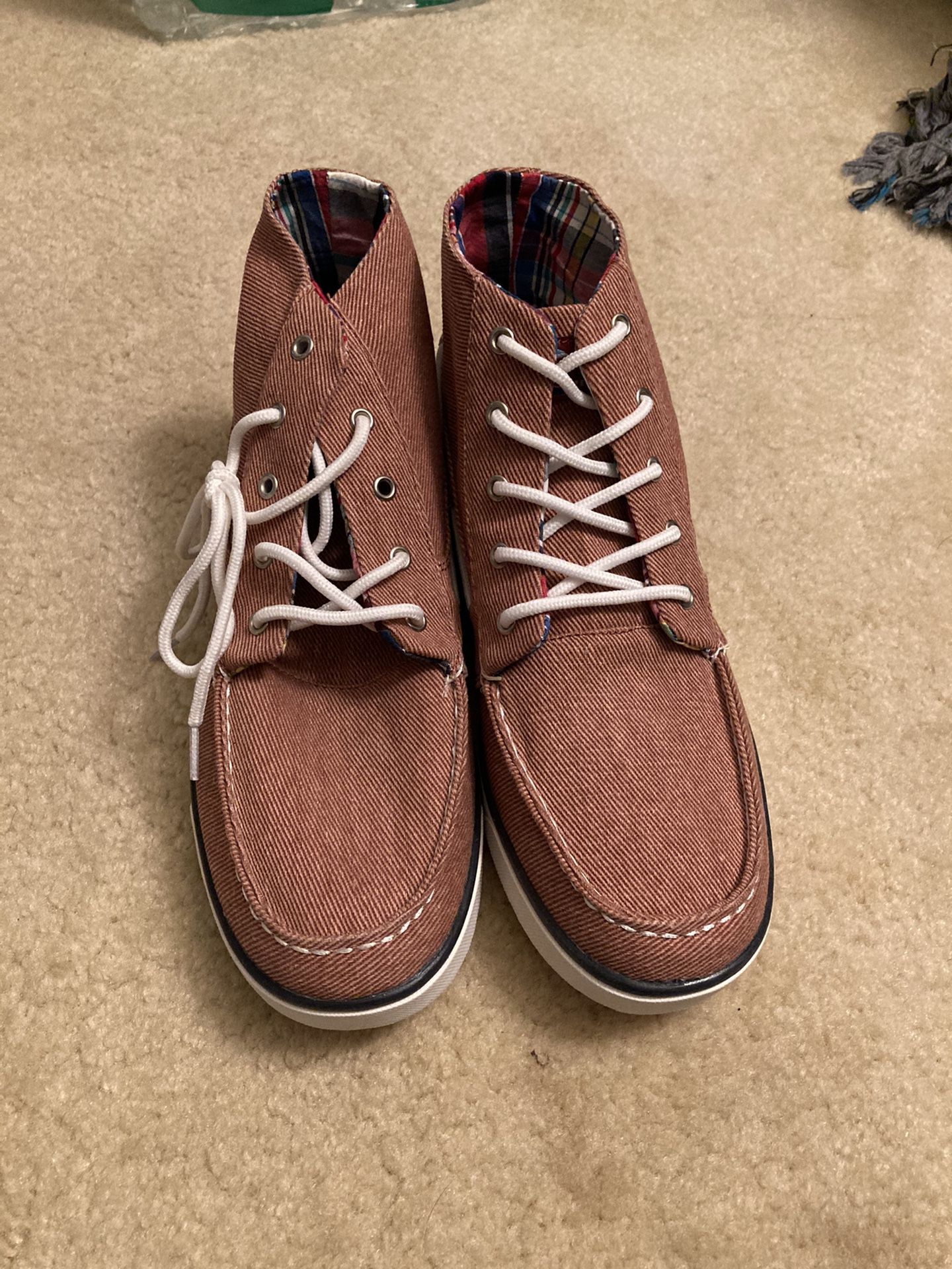 Sperry style ankle shoes - Red