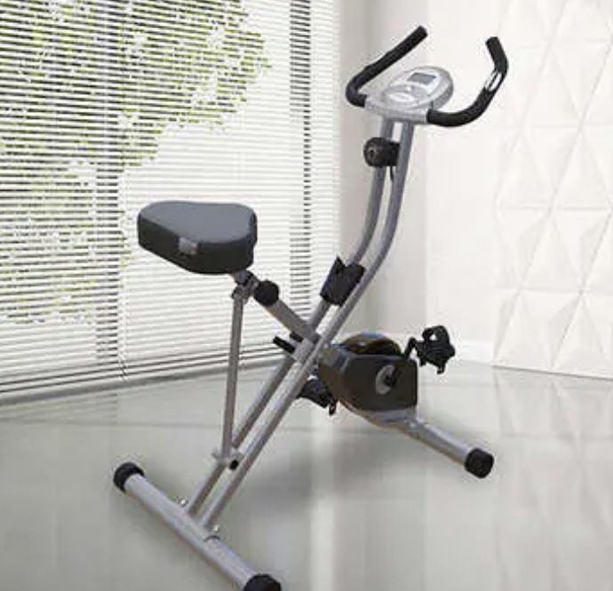 Exerpeutic Upright Folding Exercise Bike with Airsoft Seat