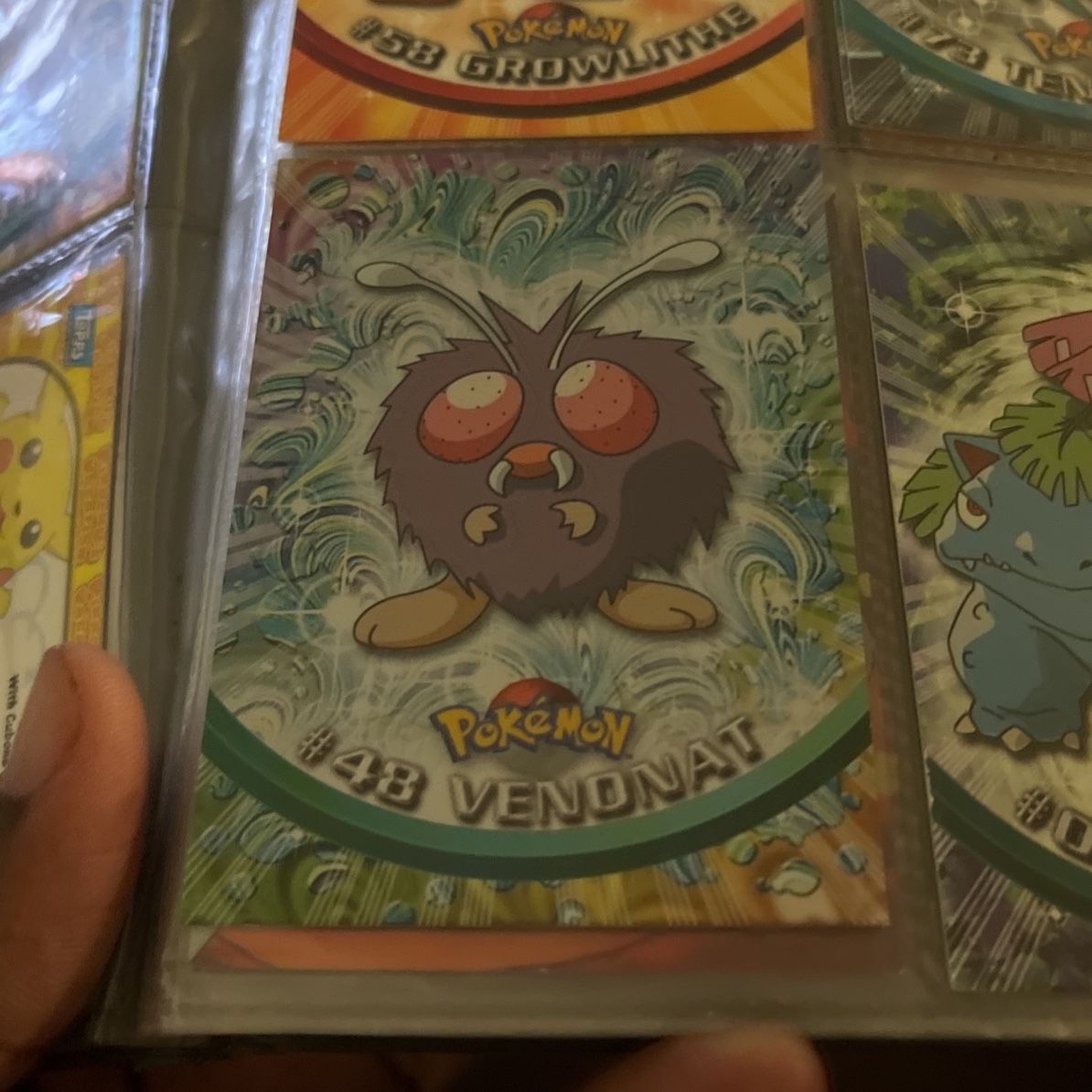 pokemon venonat card - 048/165 - Pokemon 151 - Reverse Foil Common Card Type Rare Pokemon Card Venonat Topps