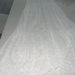 The Peregrine Smocked Ruffle Midi Dress
