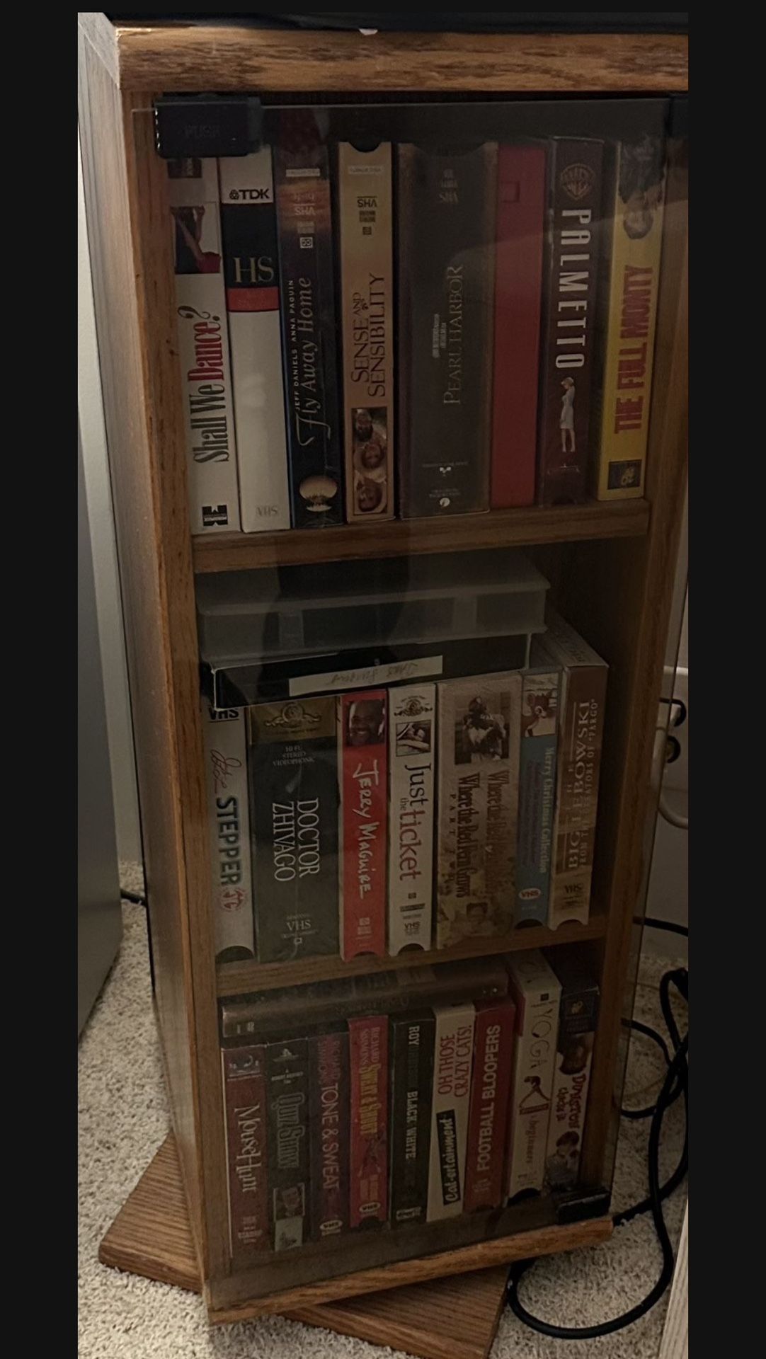 Oak Cabinet Media Storage