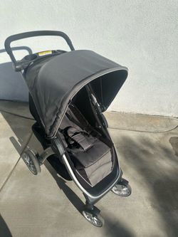 Chicco Bravo Quick Fold Stroller Black and Grey with Canopy