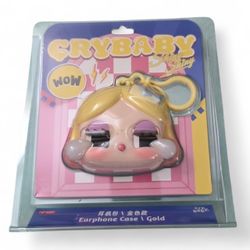 Pop Mart CRYBABY SHINY SHINY Series-Earphone Case *Gold*