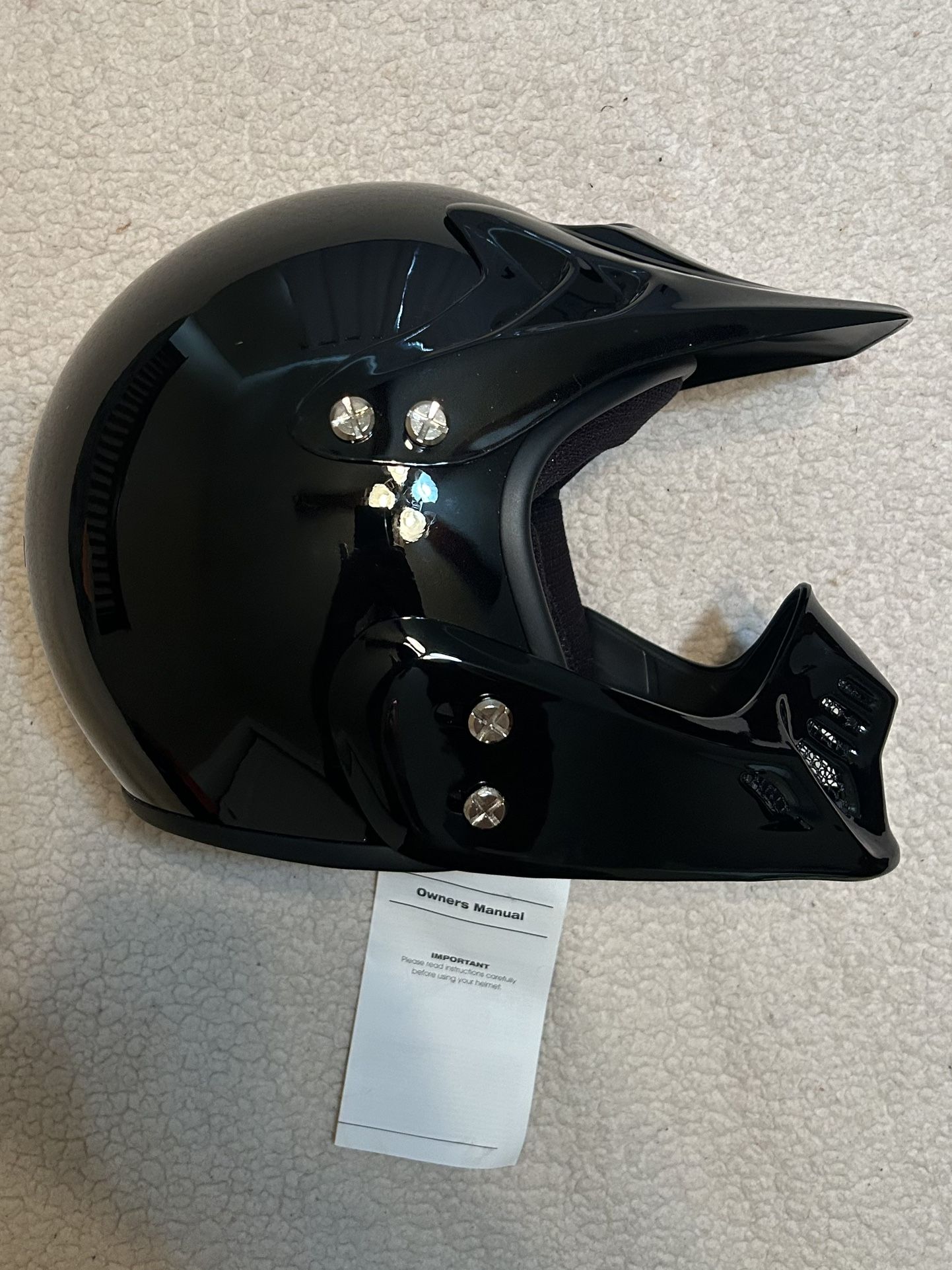 NEW-Polaris Moto EC Full Face Helmet-Dot-Black-Size Medium #(contact info removed)2-00-02 💥$80💥