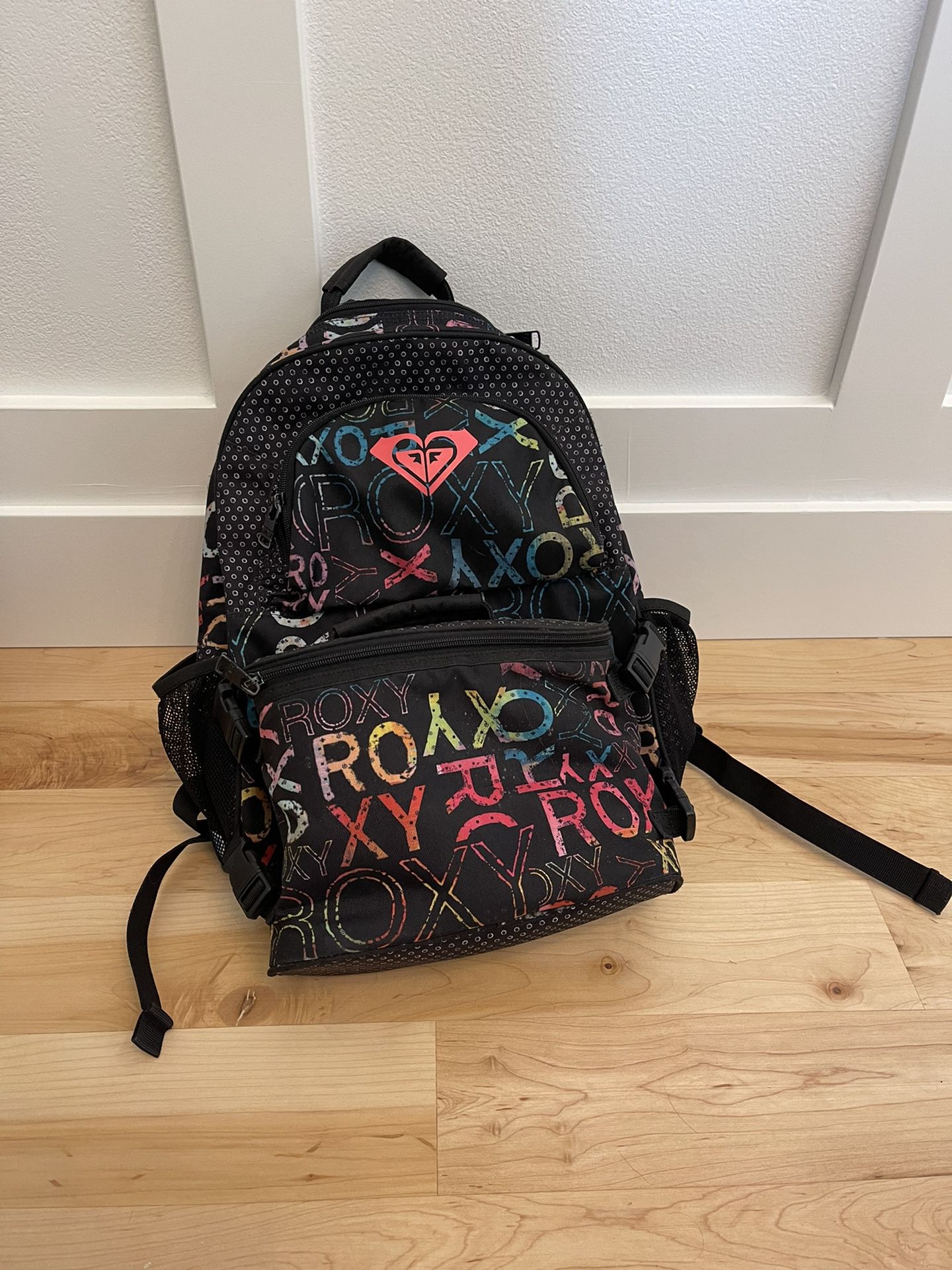 Roxy Backpack And Attached Insulated Lunch Box 