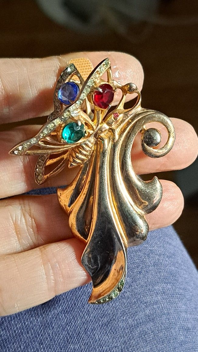 Vintage Silver Butterfly Brooch