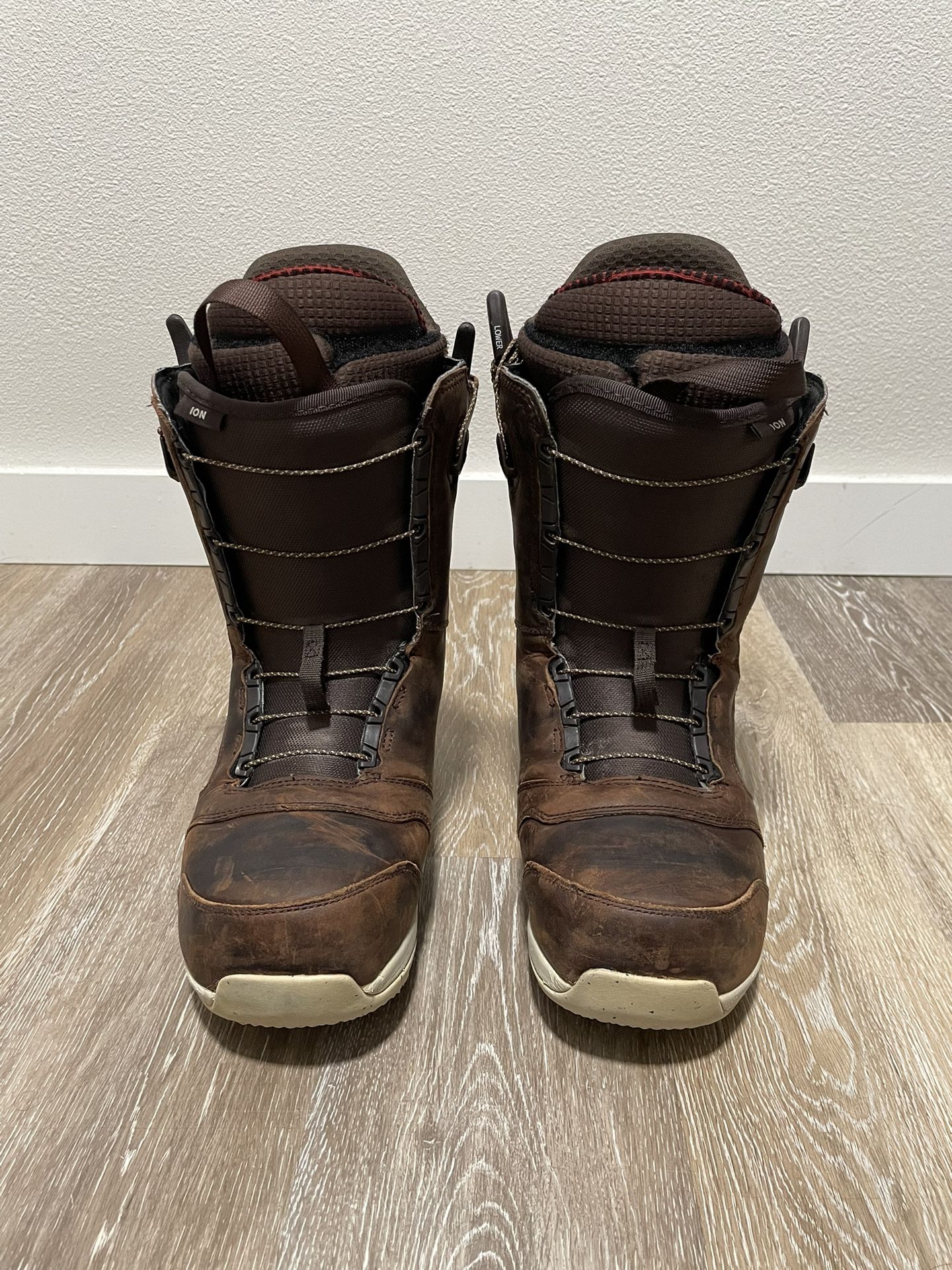 Men's Burton Ion Brown Leather Snowboard Boots size 8 for Sale in