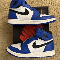 Size 4.5y - Jordan 1 Retro High OG Game Royal GS 2018 (Pre Owned With Box) 