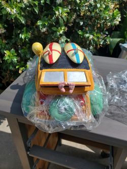 Surf Shop Woody Wagon Ceramic Cookie Jar