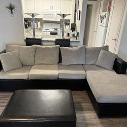 Sectional Couch And Ottoman 