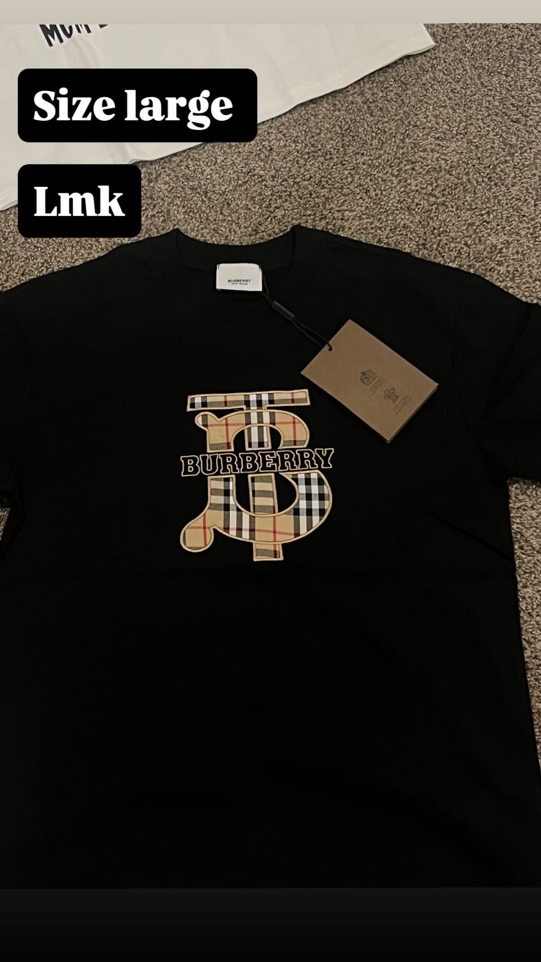 Size large burberry