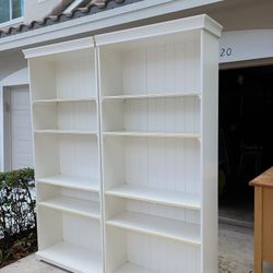 Two IKEA Liatorp Discontinued Bookcases 