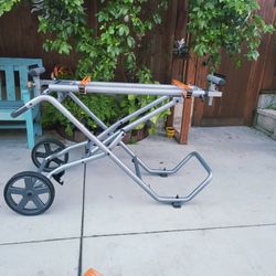 Ridgid Brand New  Foldable Mobile Miter Saw Stand with Mounting Braces