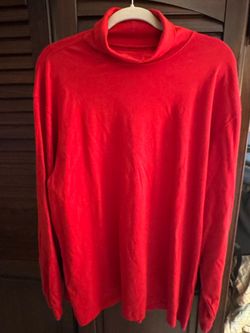 LL Bean Men’s Classic Red Turtleneck 100% Cotton XXL - Traditional fit