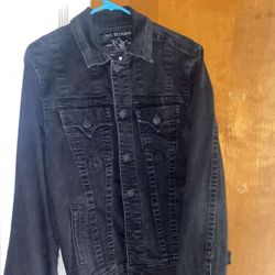 All Black True Religion Jean Jacket 