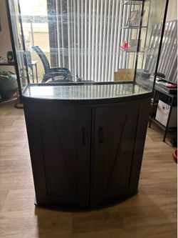 36 gal bow front with stand